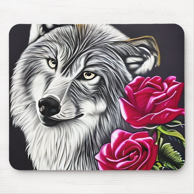 Alfombrilla De Ratón Hermoso Wolf Mousepad (Frente)
