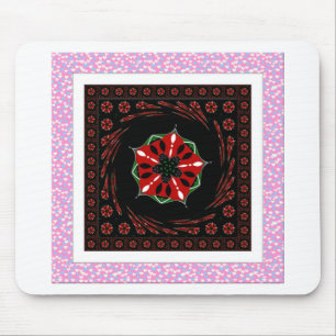 Alfombrilla De Ratón Hermosos corazones blancos rosados de diseño de am