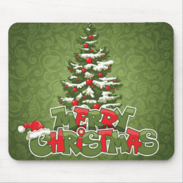 Alfombrilla De Ratón Hermosos Navidades rojos y verdes inspiraron a Mou