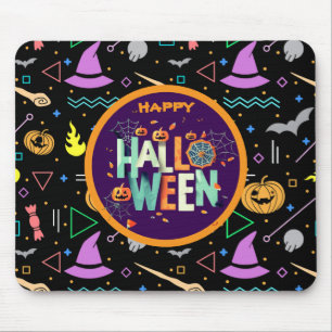 Alfombrilla De Ratón Hermosos y coloridos patrones de Halloween aterrad