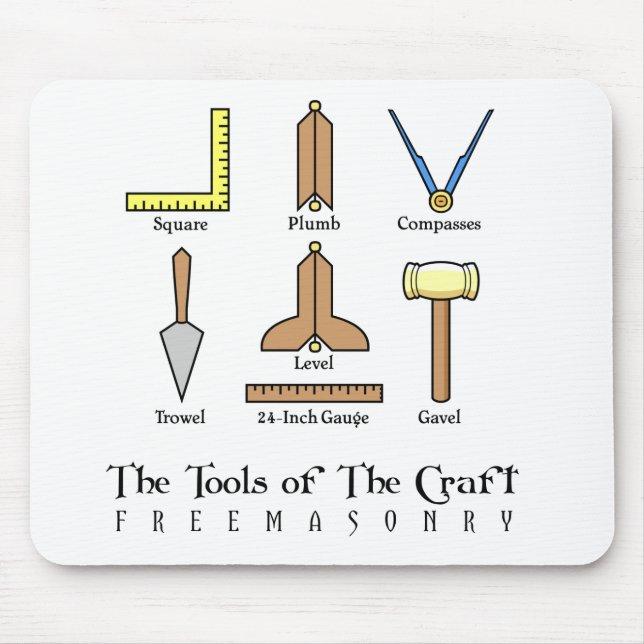Alfombrilla De Ratón Herramientas de funcionamiento masónicas (Frente)