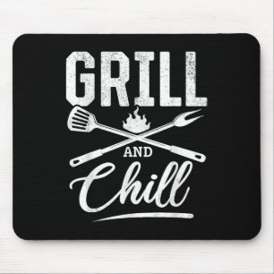 Alfombrilla De Ratón Herramientas De Parrillada De Grill Y Chill Bbq Lo