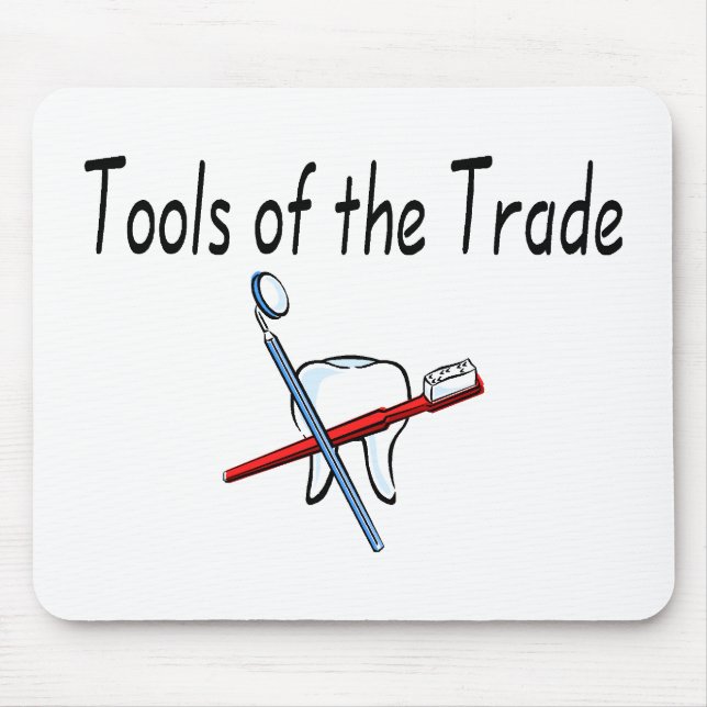 Alfombrilla De Ratón Herramientas del dentista del comercio (Frente)