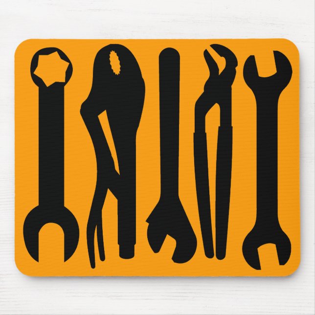 Alfombrilla De Ratón Herramientas - Naranja FF9900 (Frente)