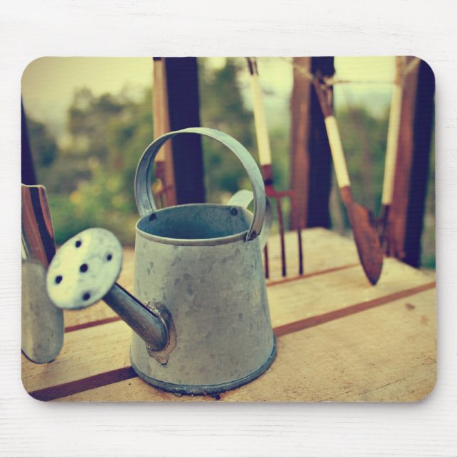 Alfombrilla De Ratón Herramientas que cultivan un huerto (Frente)