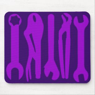 Alfombrilla De Ratón Herramientas - Sombras de morado