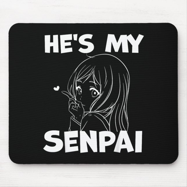 Alfombrilla De Ratón He's My Senpai Funny Anime Matching Couple Girlfri (Frente)
