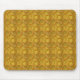 Alfombrilla De Ratón Hexagons dorados
