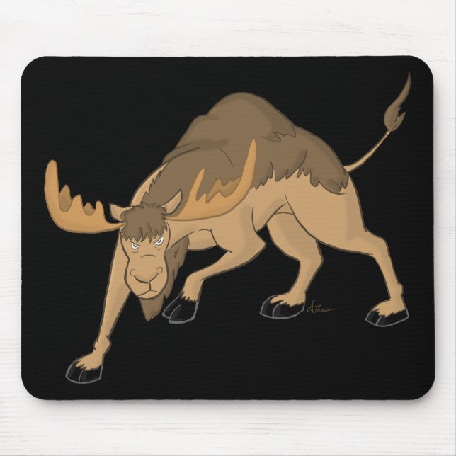 Alfombrilla De Ratón Híbrido enojado Mousepad de los alces del camello (Frente)