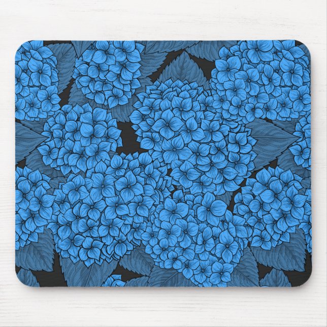 Alfombrilla De Ratón Hidrangea azul (Frente)