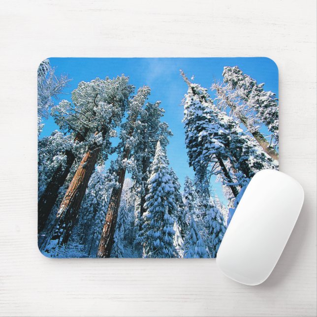 Alfombrilla De Ratón Hielo y nieve | Parque nacional Sequoia, Californi (Con ratón)