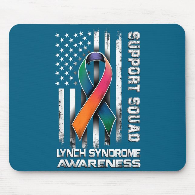 Alfombrilla De Ratón Hilarious Support Lynch Syndrome Squad Awareness (Frente)