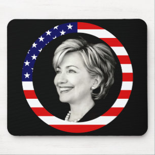 Alfombrilla De Ratón hillary Clinton. nosotros bandera. pintoresco