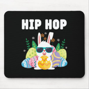Alfombrilla De Ratón Hip Hop Conejo de Pascua Feliz Día de Pascua