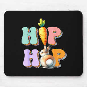 Alfombrilla De Ratón Hip Hop Hippity Conejo de Pascua Divertido Niños N