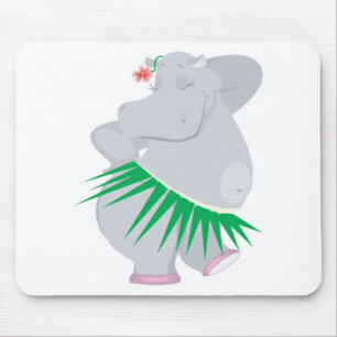 Alfombrilla De Ratón hipopótamo hula