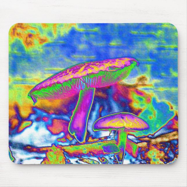 Alfombrilla De Ratón Hippie Dippie 'Shrooms Trippy Mousepad (Frente)