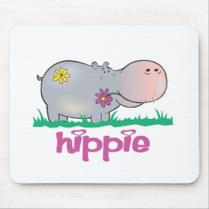 Alfombrilla De Ratón hippie hipopótamo