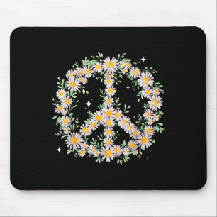Alfombrilla De Ratón Hippie Peace Wildflower Daisies Flores Gráficas Da