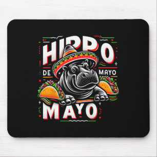 Alfombrilla De Ratón Hippo Cinco De Mayo Funny México Hippopótamo Funn