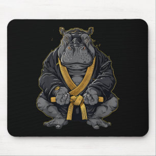 Alfombrilla De Ratón Hippo de Kickboxing Artes Marciales Karate Jiu-Jit