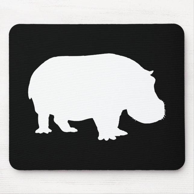 Alfombrilla De Ratón Hippo Silhouette (Frente)