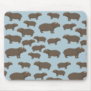 Alfombrilla De Ratón Hippopótamo Patrón Hippo