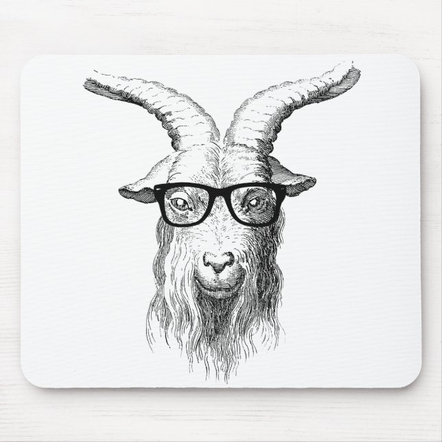 Alfombrilla De Ratón Hipster Goat (Frente)