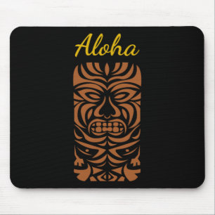 Alfombrilla De Ratón Hípster retro hawaiano tiki polinesio