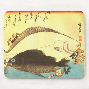 Alfombrilla De Ratón Hirame y Mebaru - Impresión japonesa de pescado de