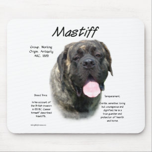 Alfombrilla De Ratón Historia de Brindle Mastiff