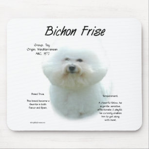 Alfombrilla De Ratón Historia de las frases de Bichon Frise; todo sobre