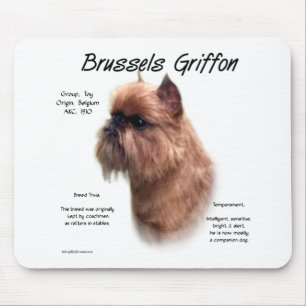 Alfombrilla De Ratón Historia de Rough Brussels Griffon