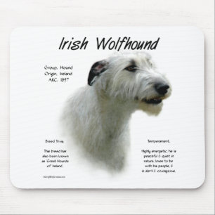 Alfombrilla De Ratón Historia del lobo irlandés blanco