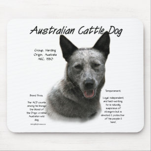 Alfombrilla De Ratón Historia del perro de ganado bovino azul australia