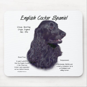Alfombrilla De Ratón Historia española de Cocker en inglés negro