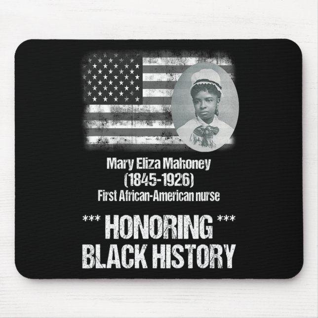 Alfombrilla De Ratón Historia negra con una primera enfermera afroameri (Frente)