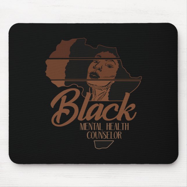 Alfombrilla De Ratón Historia Negra Consejero Africano de Salud Mental  (Frente)