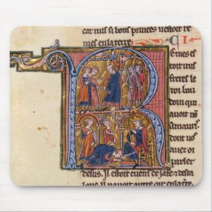 Alfombrilla De Ratón Historiated rubrica "R" que representa al sultán