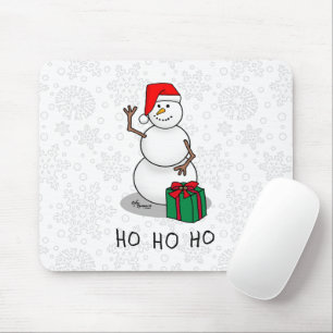 Alfombrilla De Ratón Ho Ho Ho Ho Ho Feliz Navidad Santa Cute Snowman