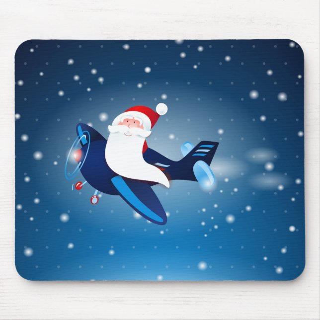 Alfombrilla De Ratón ¡Ho ho ho ho! Santa en el avión, mousepad (Frente)