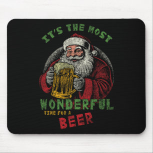 Alfombrilla De Ratón Ho Ho Ho Holy Necesito Una Cerveza Graciosa Santa 