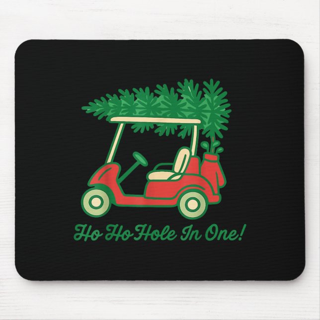 Alfombrilla De Ratón Ho Ho Hole In One Santa Golf Christmas Holiday Gol (Frente)