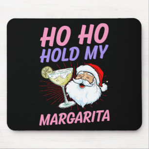 Alfombrilla De Ratón Ho Ho Sostén Mi Margarita Navidad En Julio Santa V