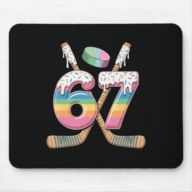 Alfombrilla De Ratón Hockey 67 Boys Ice Cream Drip Youth Six Seven Hock (Frente)