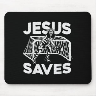 Alfombrilla De Ratón Hockey sobre césped Jesús Fe cristiana Jesús salva