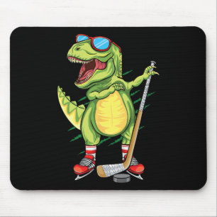 Alfombrilla De Ratón Hockeysaurus Dinosaur Hockey sobre Hielo Trex Niño