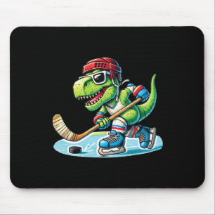 Alfombrilla De Ratón Hockeysaurus Dinosaur Hockey sobre Hielo Trex Niño
