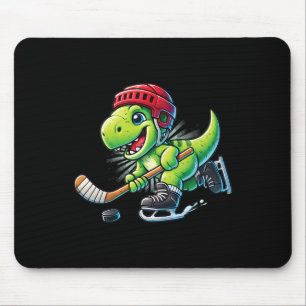 Alfombrilla De Ratón Hockeysaurus Dinosaur Hockey sobre Hielo Trex Niño