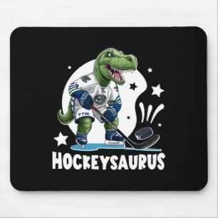 Alfombrilla De Ratón Hockeysaurus Dinosaurio Divertido Hockey Niños Hoc